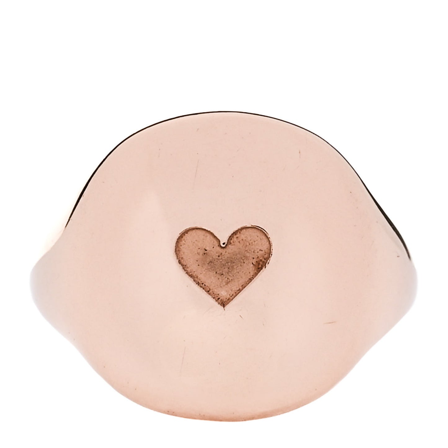 18K Rose Gold Diamond Heart Pinky Ring 45 3.25