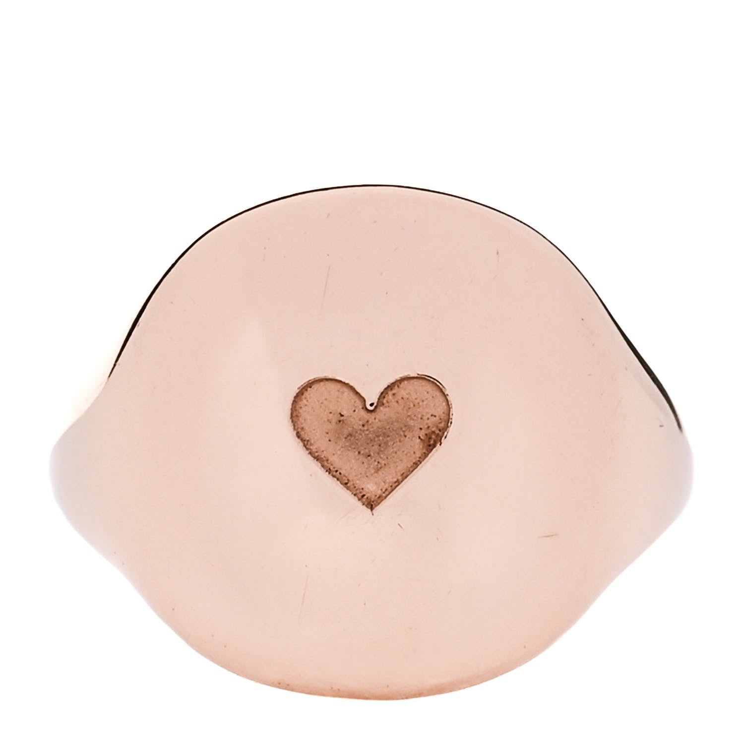 David Yurman 18K Rose Gold Diamond Heart Pinky Ring 45 3.25 1 of 6
