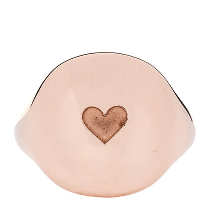 David Yurman 18K Rose Gold Diamond Heart Pinky Ring 45 3.25 1 of 6