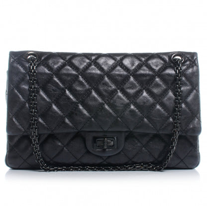 Chanel Calfskin 2.55 Reissue 226 Flap Metallic Black 1 of 8