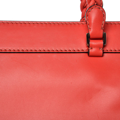 Valentino Garavani Vitello Lace Demetra Satchel Coral 9 of 10