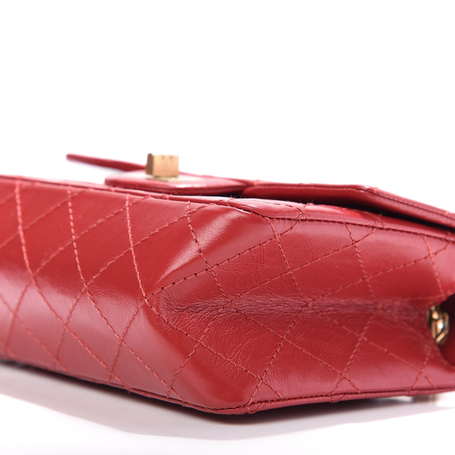 Chanel Aged Calfskin Quilted 2.55 Reissue Mini Flap Red 7 of 10