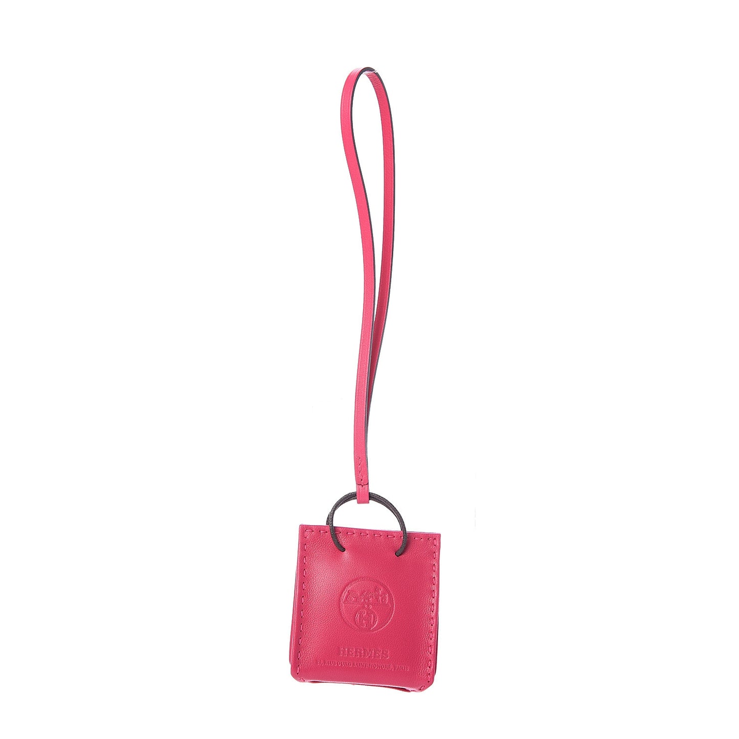 Milo Lambskin Swift Shopping Bag Charm Rose Mexico