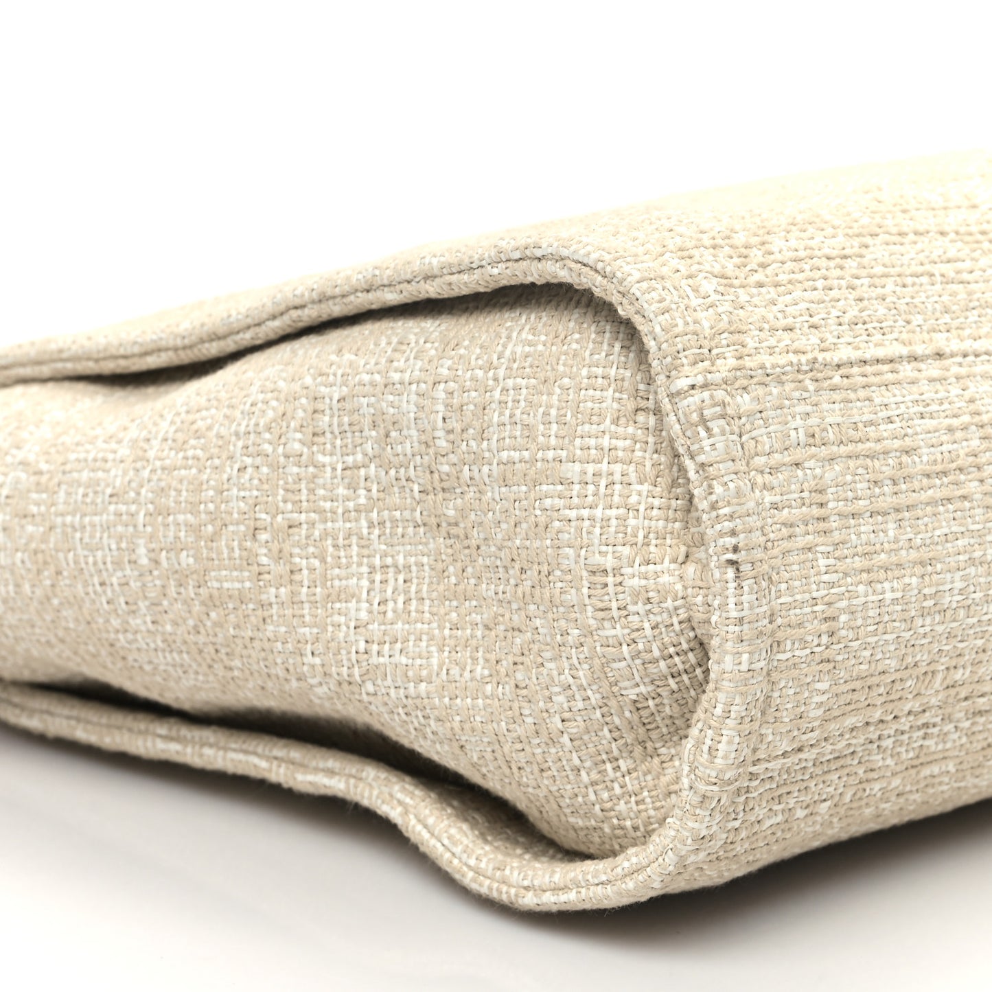 Lurex Boucle Small Deauville Tote Ivory