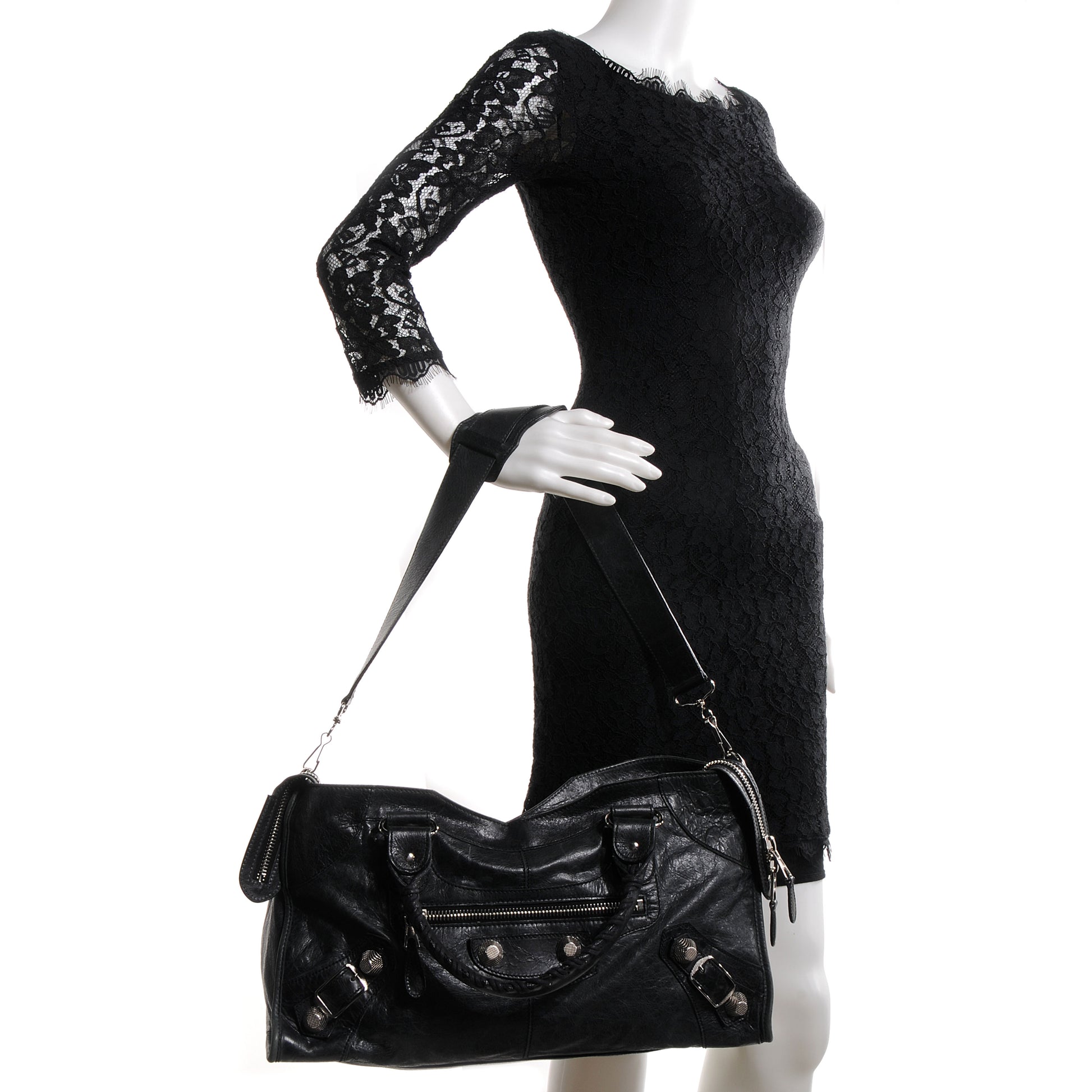 Balenciaga Agneau Giant 21 Silver Hardware Part Time Black 2 of 8