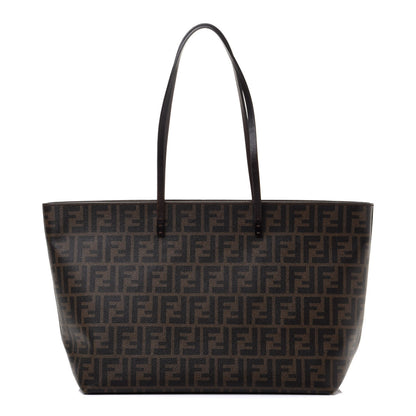 Fendi Zucca Spalmati Medium Roll Tote Tobacco Moro 1 of 10