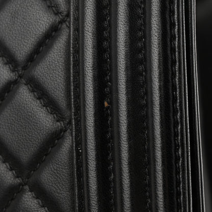 Chanel Lambskin Quilted Medium Boy Flap Black 15 of 18