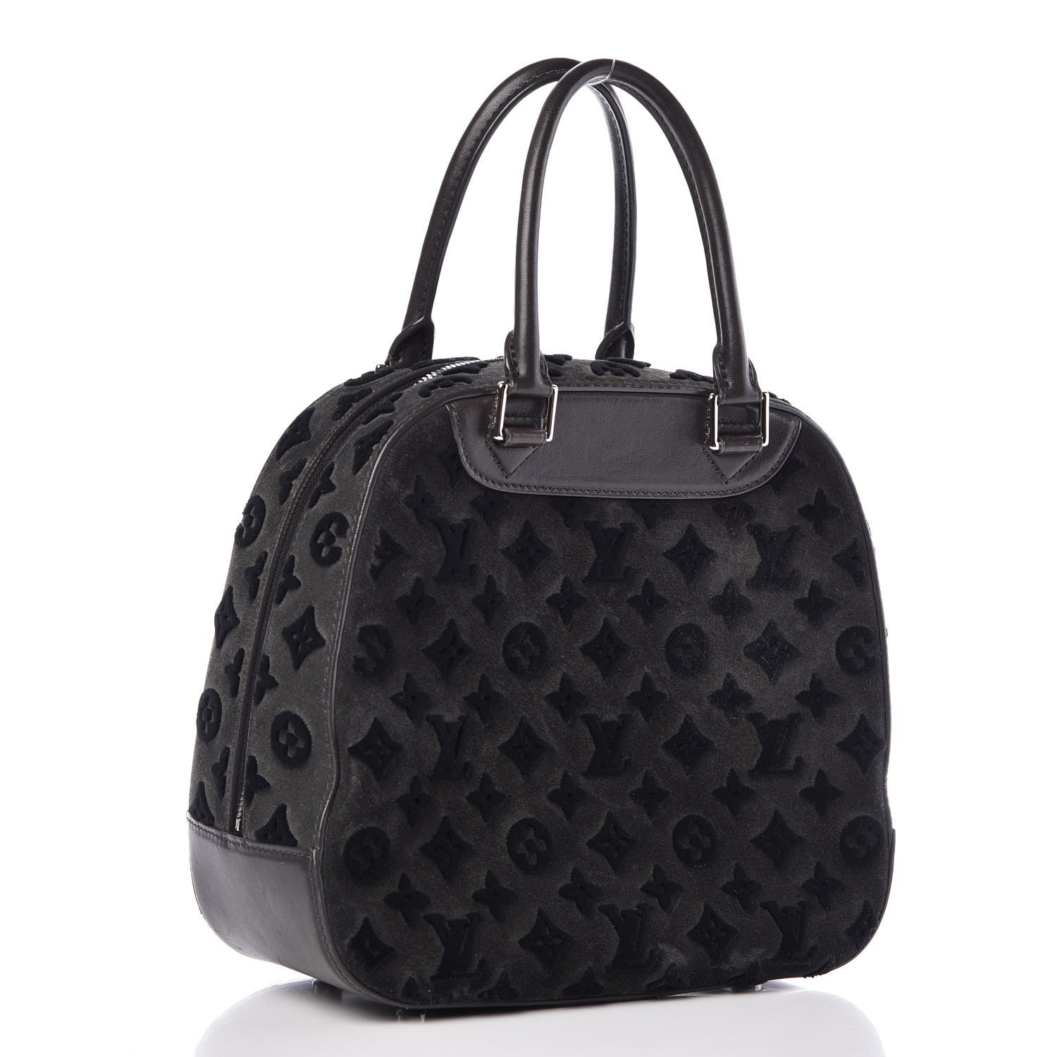 Louis Vuitton Monogram Suede Tuffetage Deauville Cube Gris 3 of 11