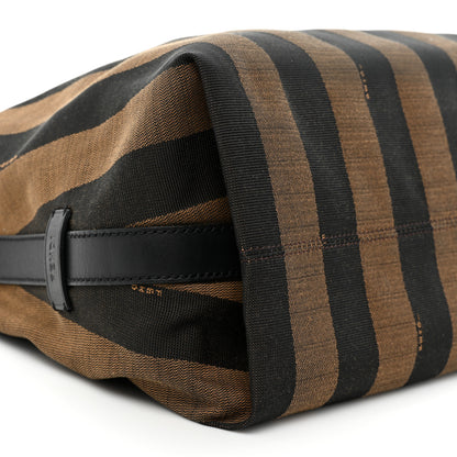 Fendi Pequin Cuoio Vegetale Large Hobo Tobacco Rosso Black 4 of 16