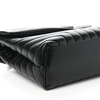 Saint Laurent Calfskin Y Quilted Monogram Medium Loulou Chain Satchel Black 8 of 9