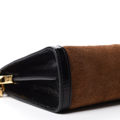 Gucci Suede Patent Web Small Ophidia Chain Shoulder Bag Nocciola Black 6 of 10