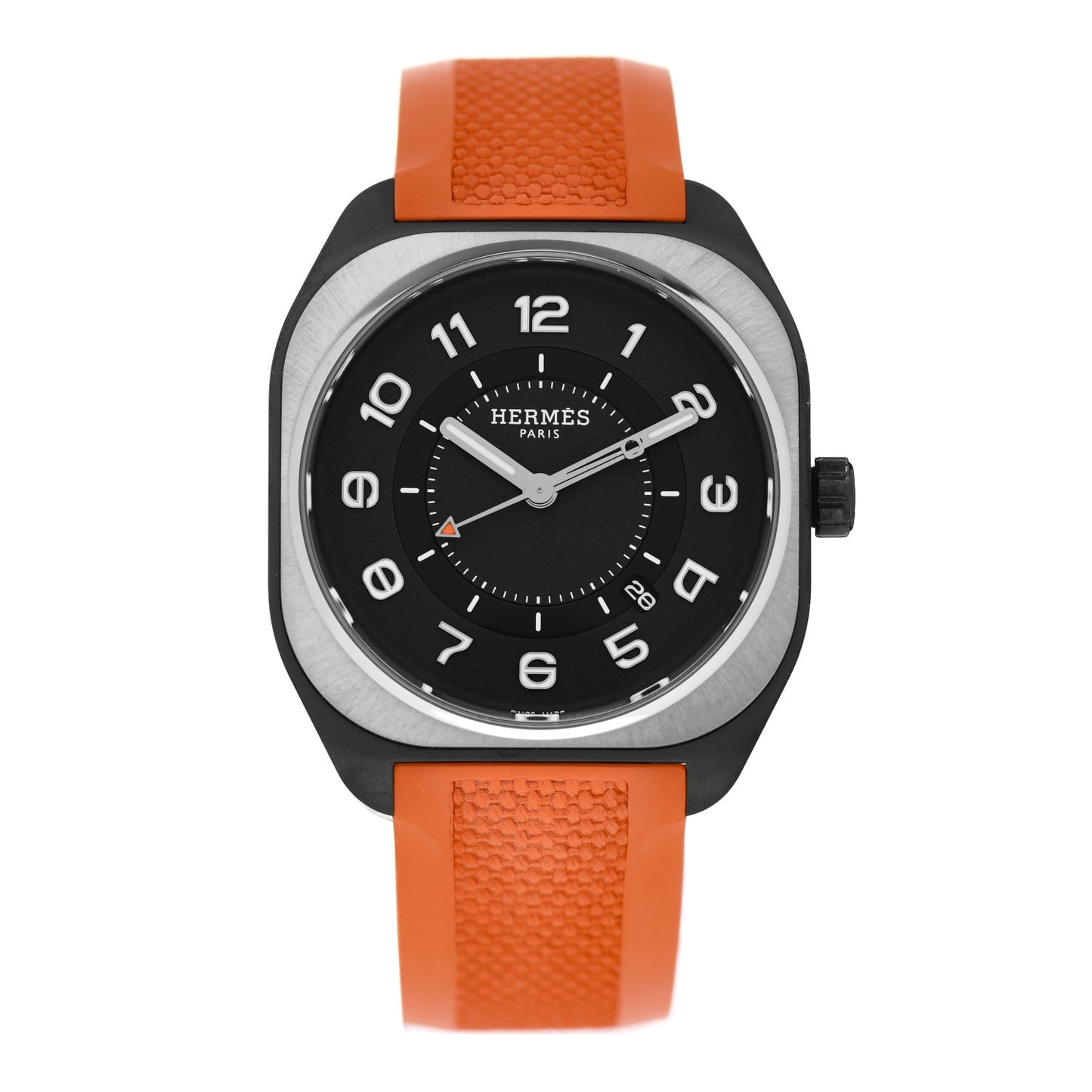 DLC Coated Titanium Rubber 39mm H08 Automatic Watch Orange