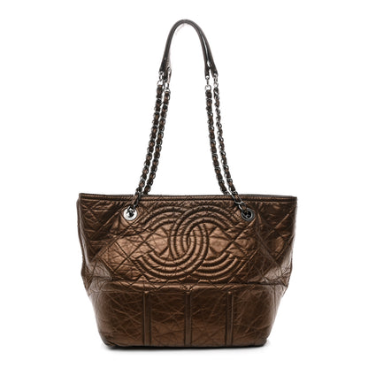 Chanel Metallic Aged Calfskin Small Shopping In Moscow Tote Bronze 1 of 11