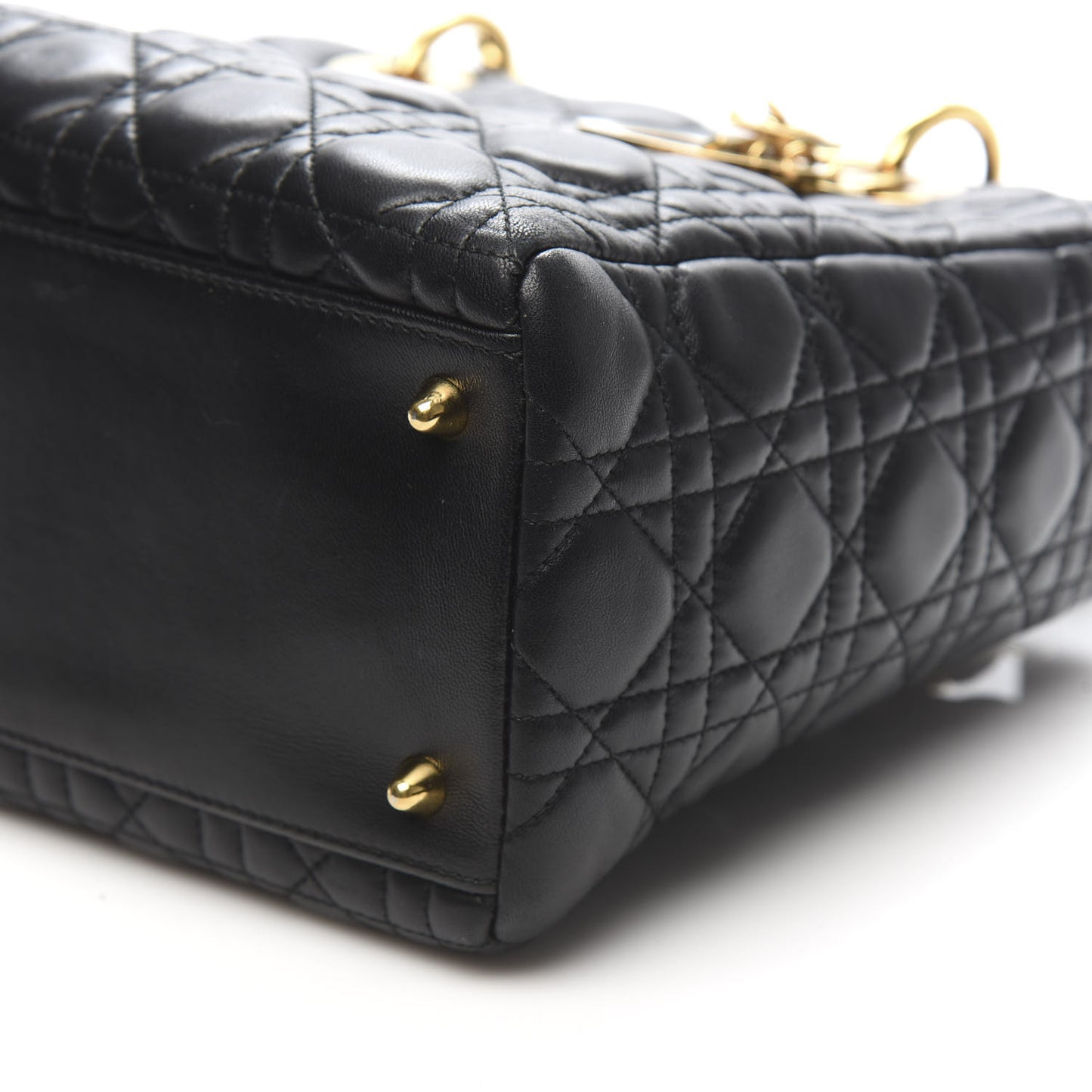 Lambskin Cannage Medium Lady Dior Black