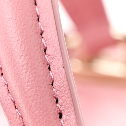 Chanel Lambskin Quilted Small Top Handle Vanity Case With Chain Dark Pink 11 of 11