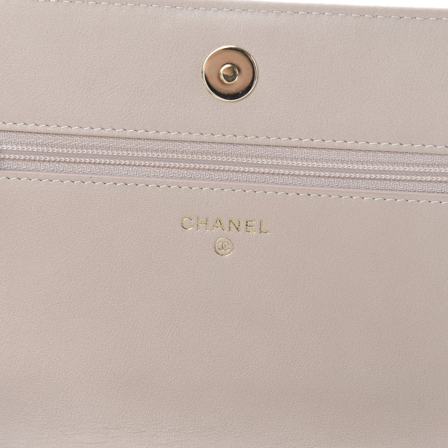 Caviar Quilted Boy Wallet On Chain WOC Beige