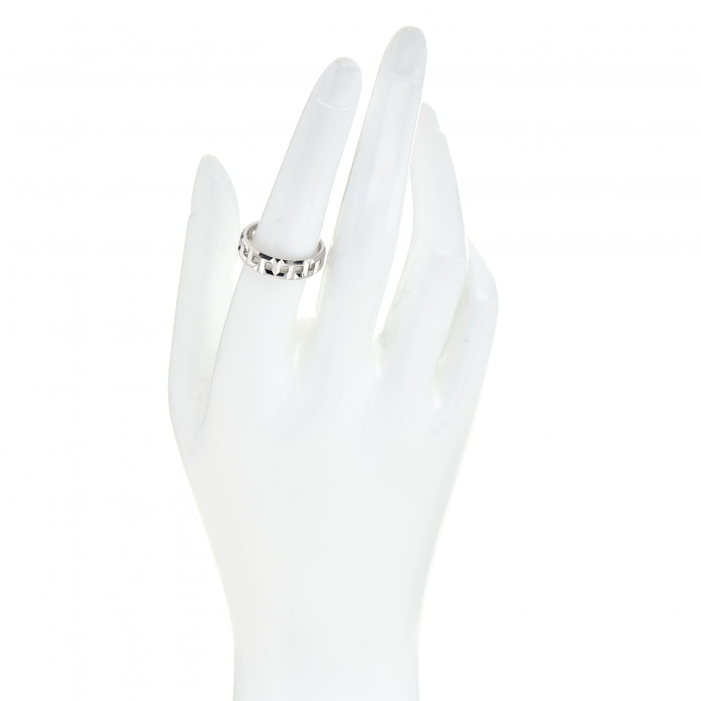 18K White Gold T True Wide Ring 56 7.5