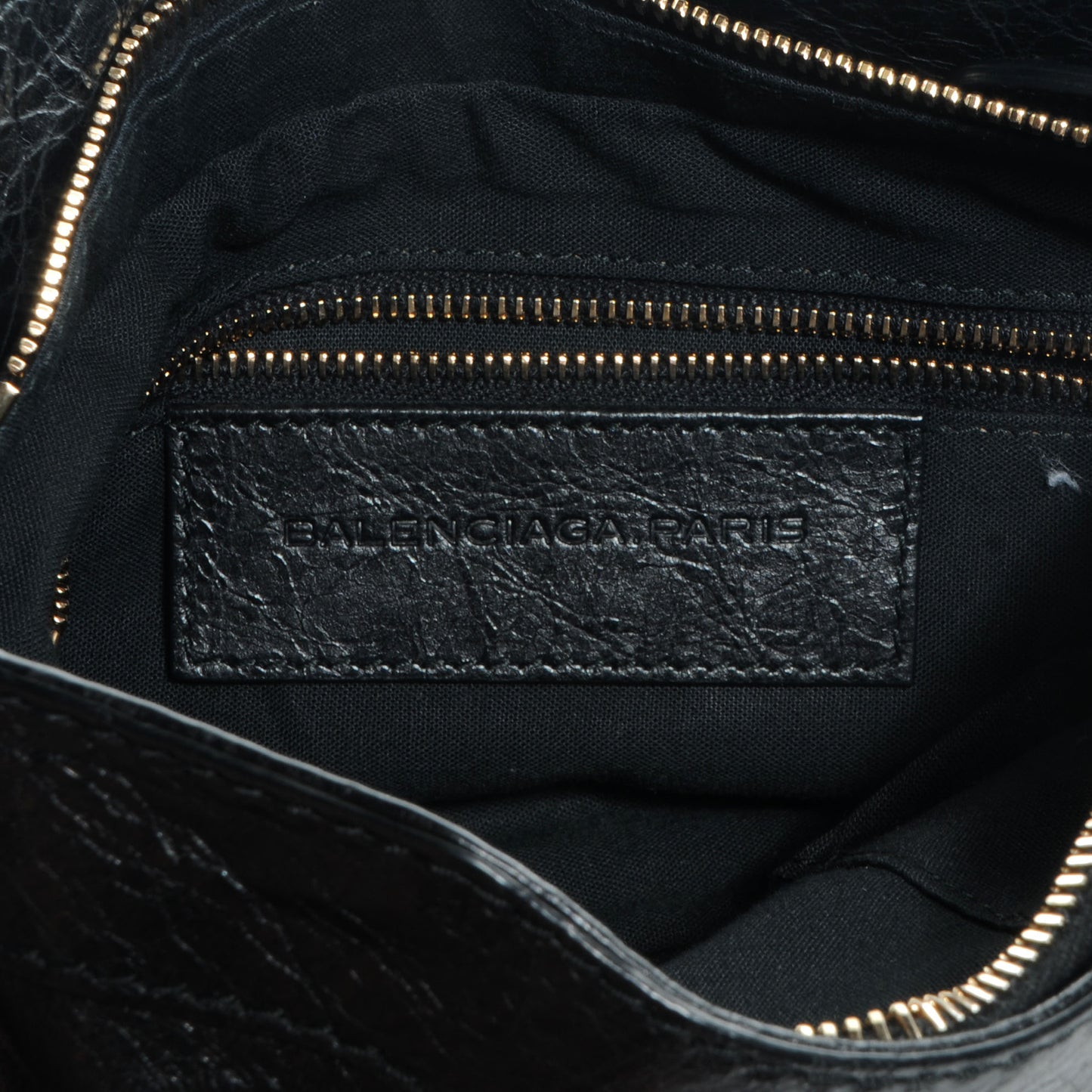 Agneau Giant 12 Rose Gold Hardware Hip Black