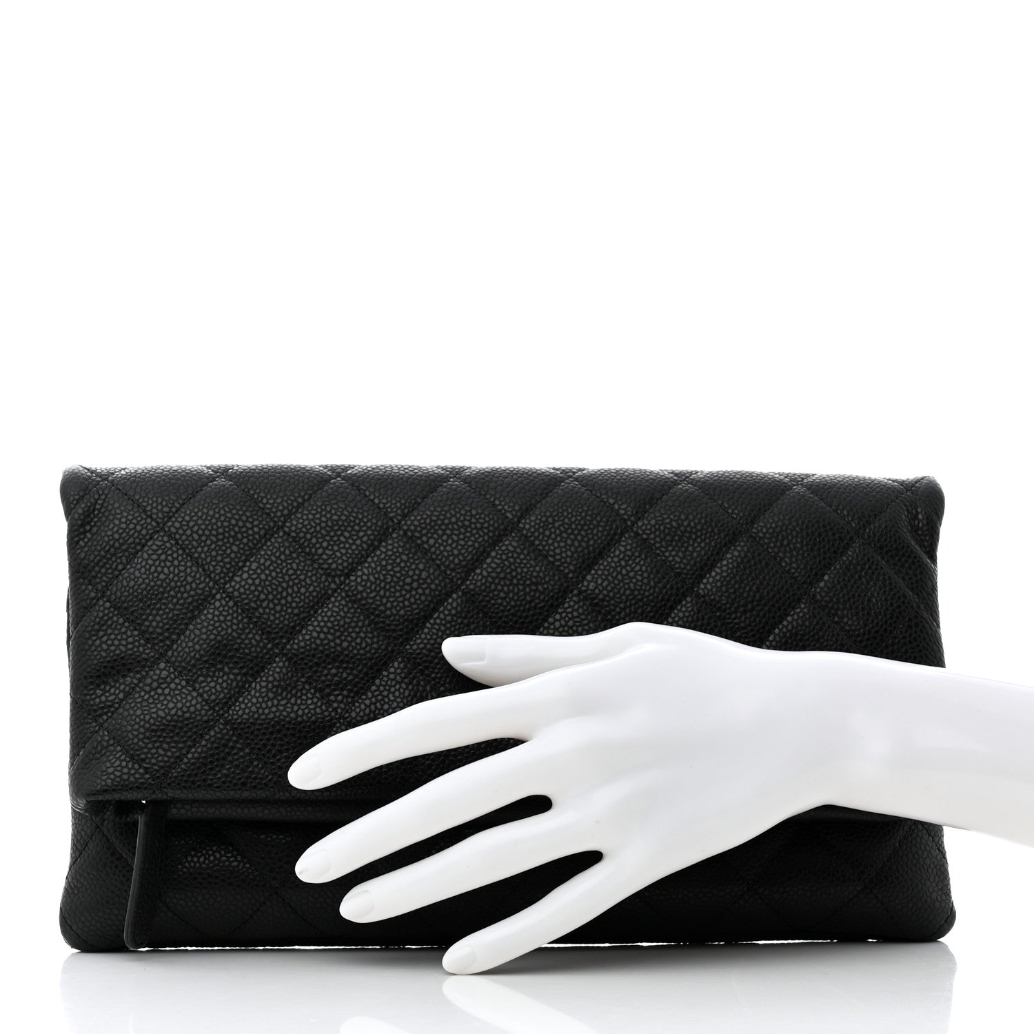 Chanel Caviar Quilted CC Beauty Clutch Black 2 of 9