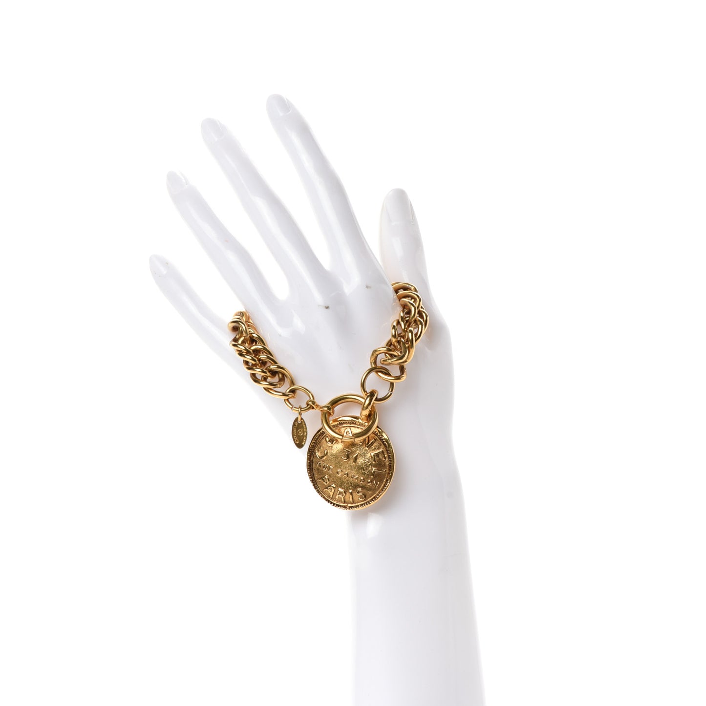 31 Rue Cambon Paris Medallion Chain Bracelet Gold