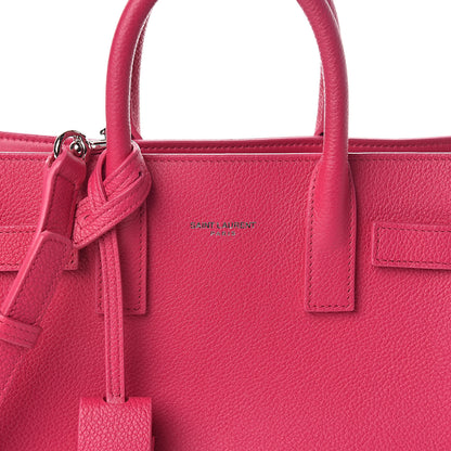 Saint Laurent Grained Calfskin Nano Sac De Jour Fuchsia 8 of 10