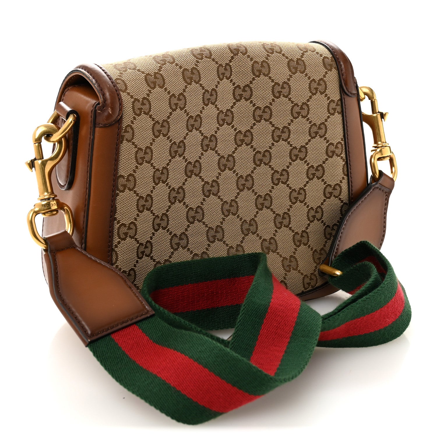 Gucci Monogram Medium Lady Web Shoulder Bag Beige Cuir 3 of 12