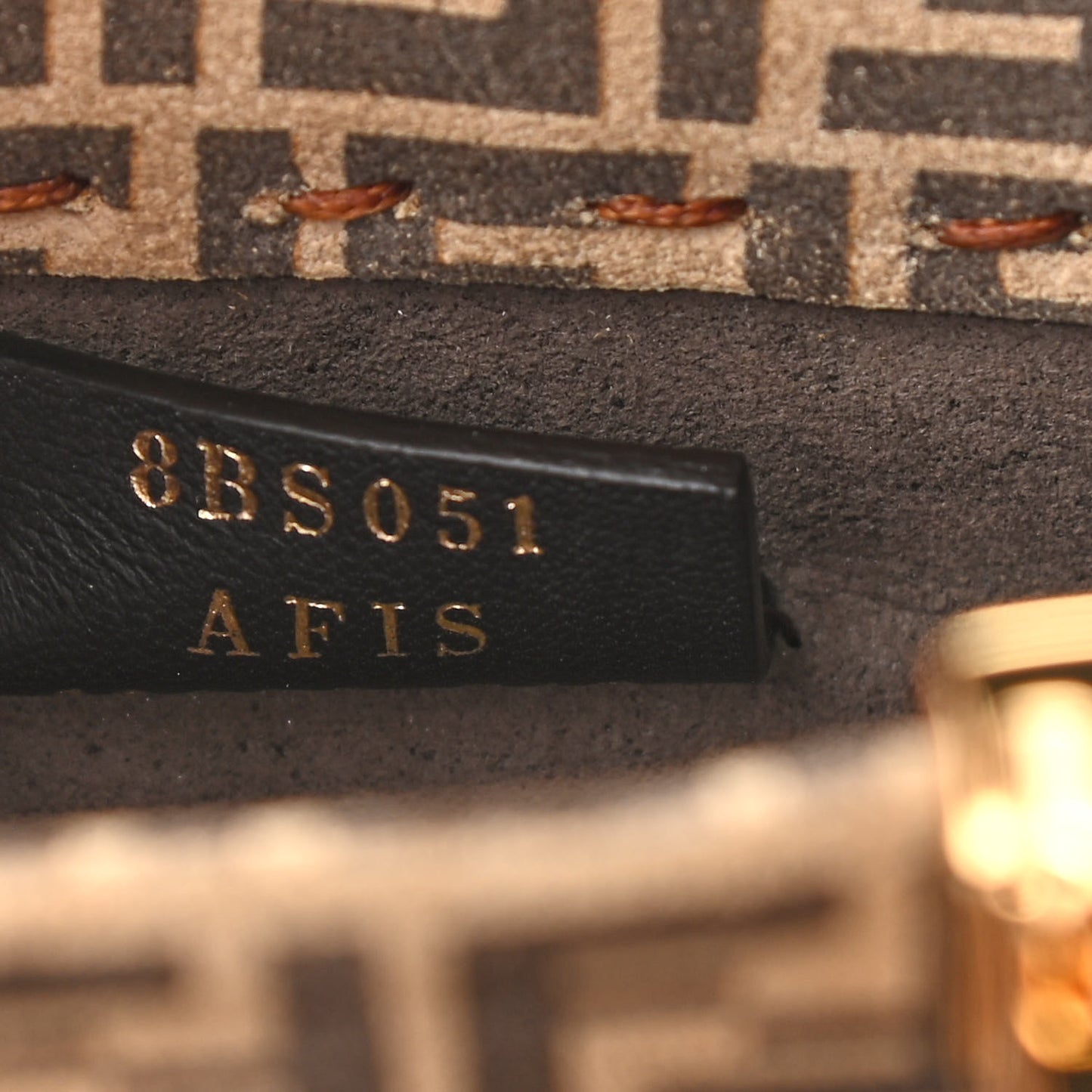 Suede Vitello King Micro FF Mini Fendi Sunshine Shopper Tote Nude Maya Brown