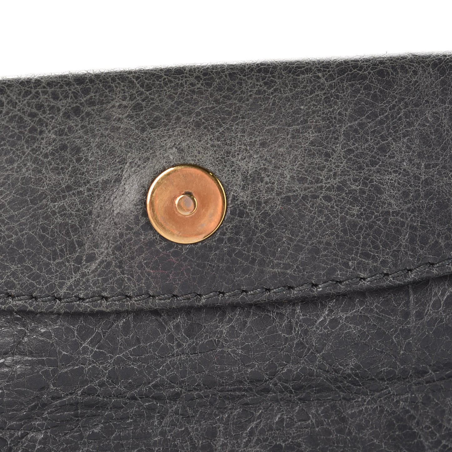 Agneau Giant 12 Rose Gold Hardware Envelope Clutch Gris Tarmac
