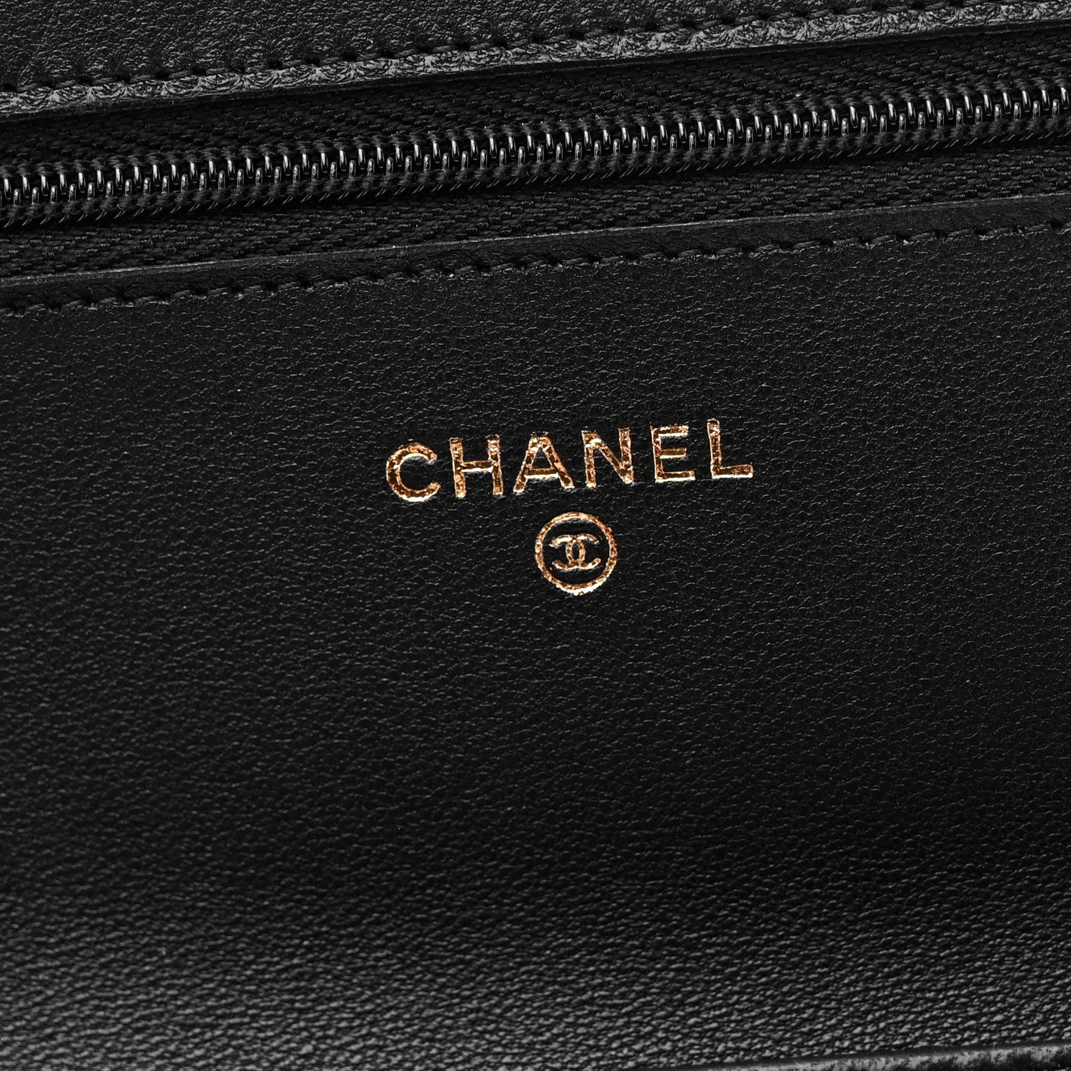 Chanel Lambskin Quilted Wallet On Chain WOC Black 5 of 10