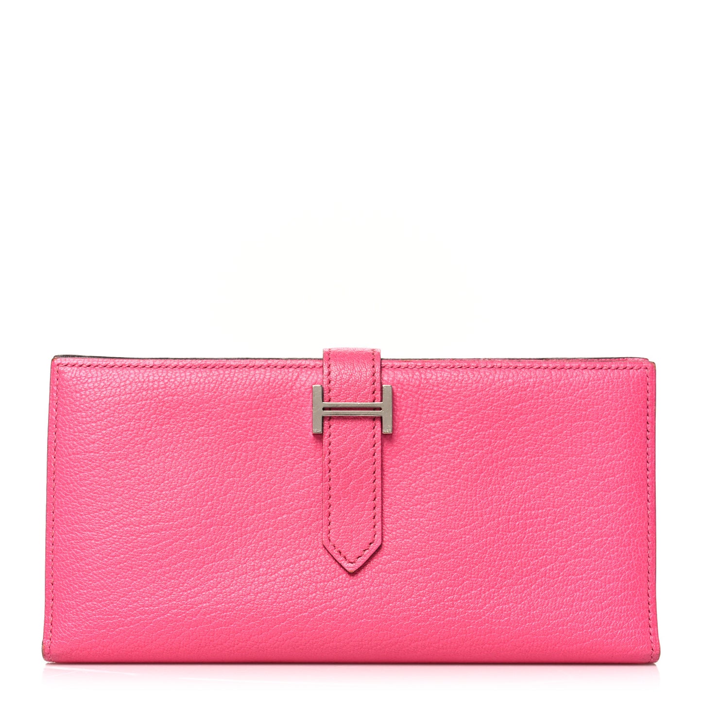 Chevre Mysore Bearn Gusset Wallet Rose Tyrien
