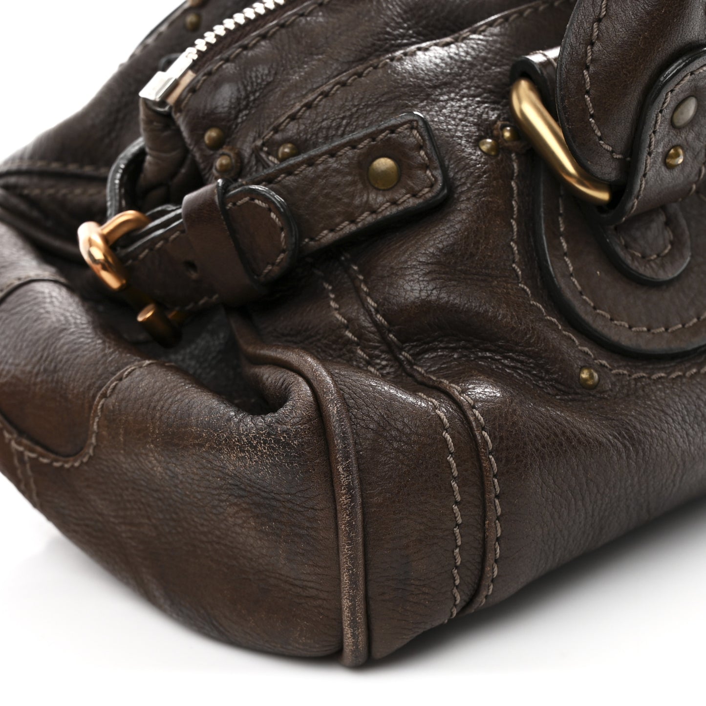 Calfskin Medium Paddington Satchel Chocolate