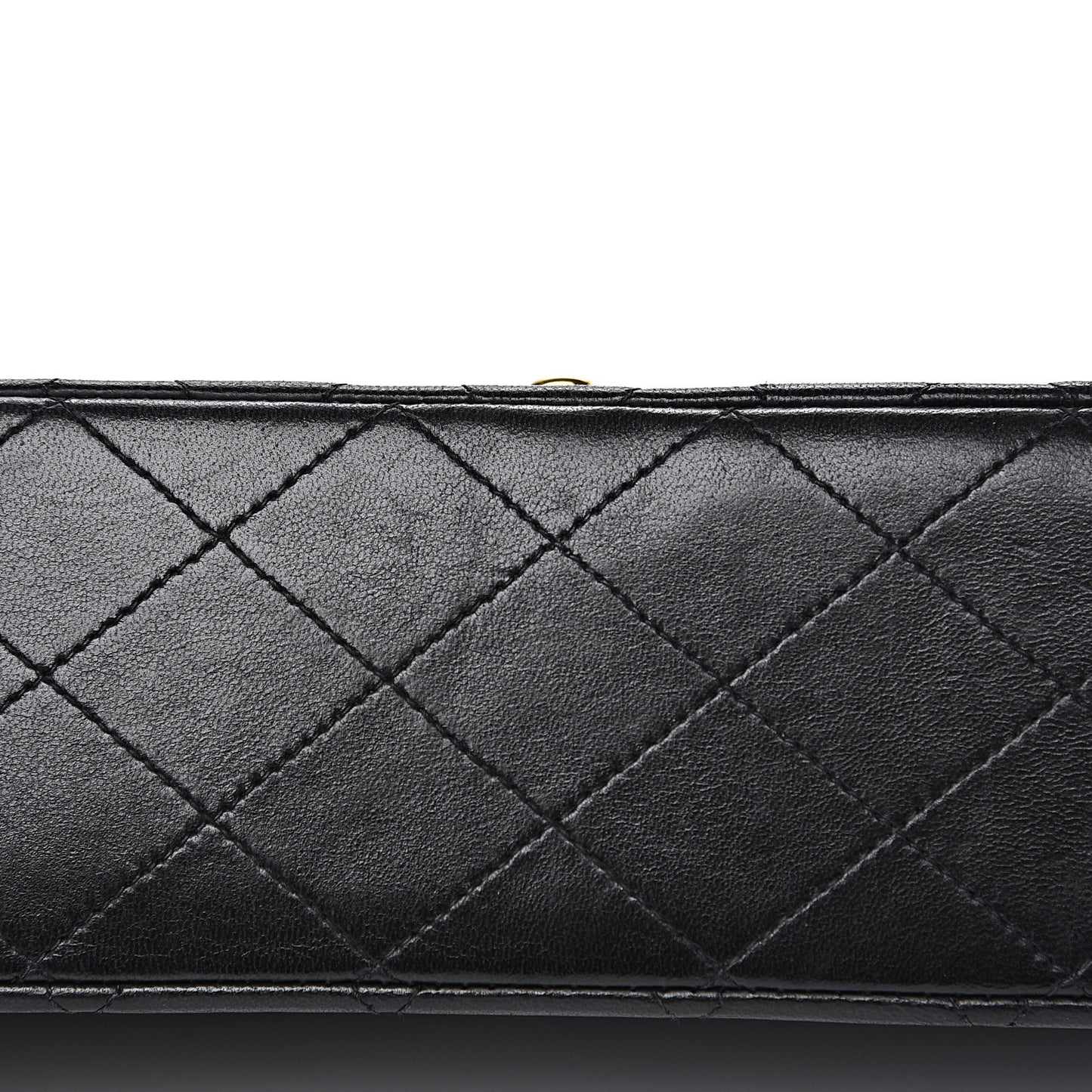 Lambskin Quilted Medium Double Flap Black