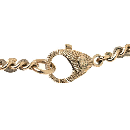 Chanel Lambskin Pearl Crystal CC Pendant Necklace Gold 4 of 4