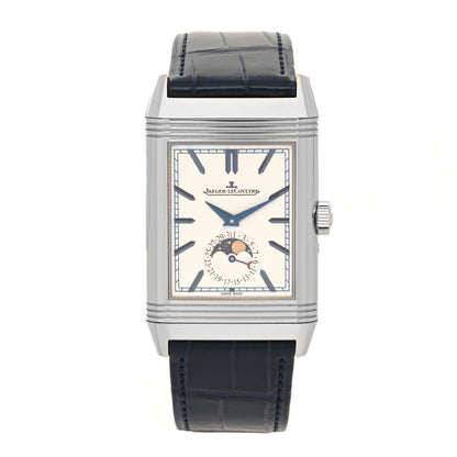 Jaeger-LeCoultre Stainless Steel Alligator 29.9mm Reverso Tribute Moon Manual Winding Watch Q3958420 1 of 6