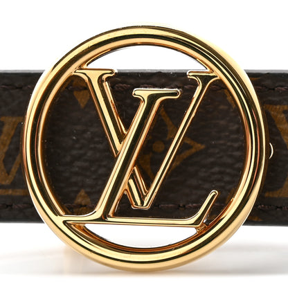 Louis Vuitton Monogram Calfskin 20mm LV Circle Reversible Belt 85 34 Black 7 of 7