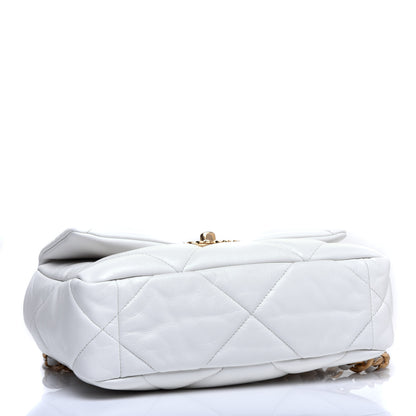 Chanel Goatskin Quilted Medium 19 Flap White 4 of 11