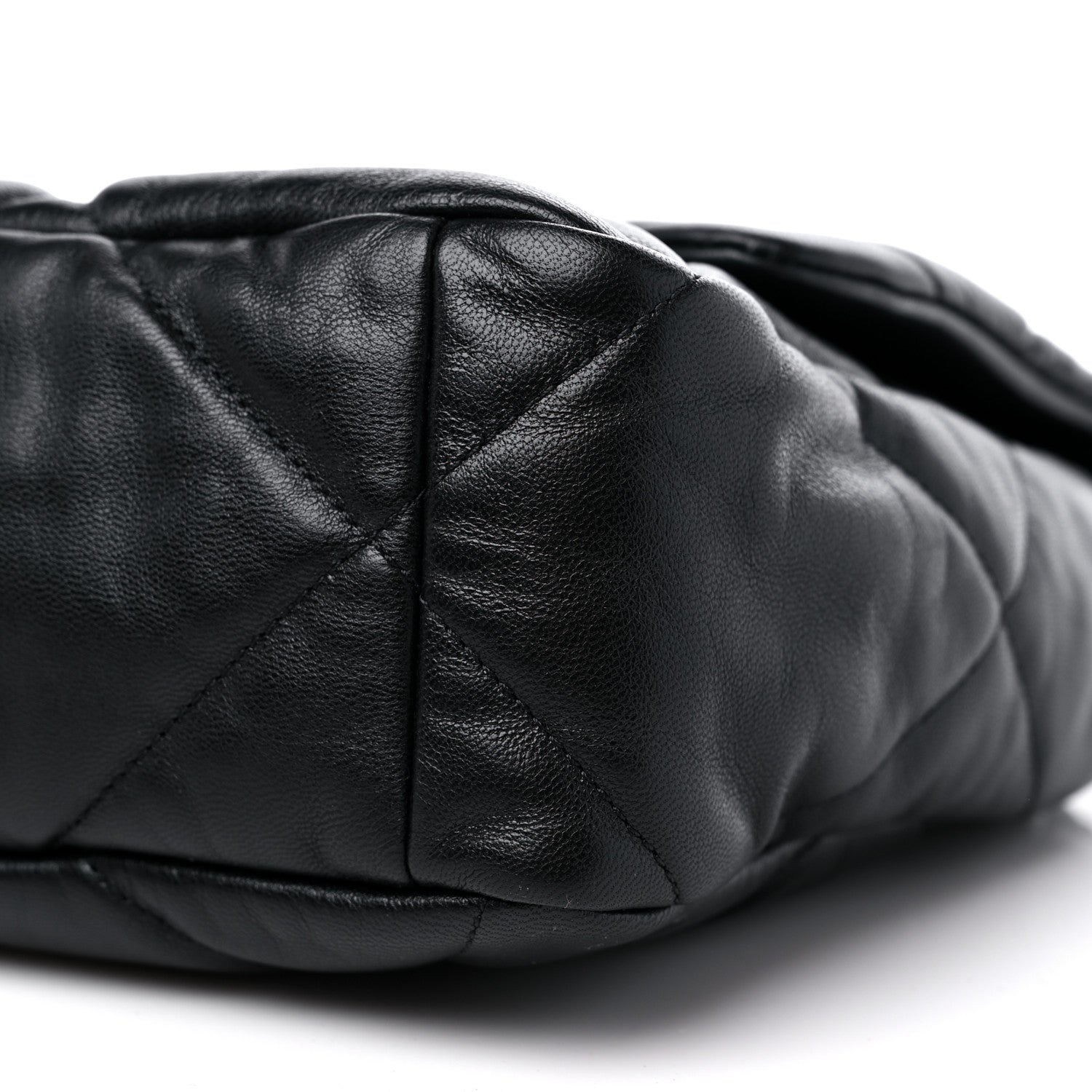 Chanel Goatskin Quilted Large Chanel 19 Flap Black 9 of 9