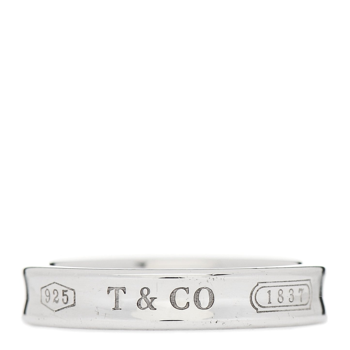 Sterling Silver Narrow 1837 Band Ring 53 6.5