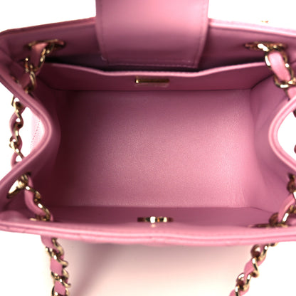 Chanel Caviar Quilted Mini Bucket Bag Pink 5 of 10