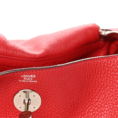 Hermes Taurillon Clemence Lindy 26 Rouge Casaque 7 of 9
