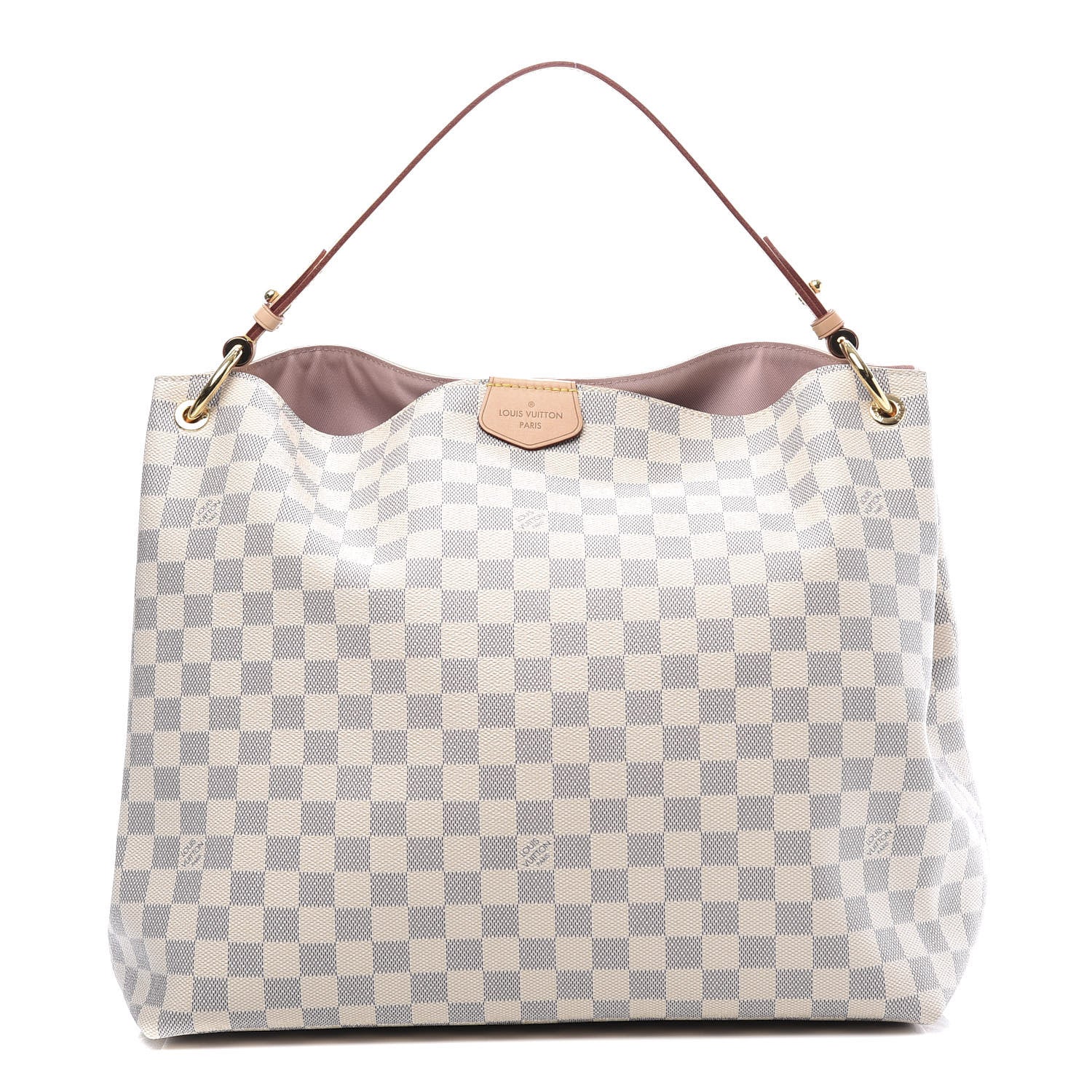 Louis Vuitton Damier Azur Graceful MM Rose Ballerine 1 of 10