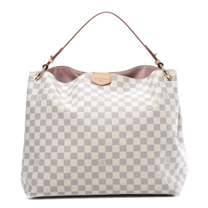 Louis Vuitton Damier Azur Graceful MM Rose Ballerine 1 of 10