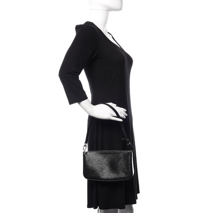 Louis Vuitton Epi Pochette Accessories NM Black 2 of 9