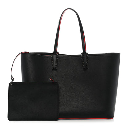 Christian Louboutin Calfskin Spikes East West Cabata Tote Black 3 of 15