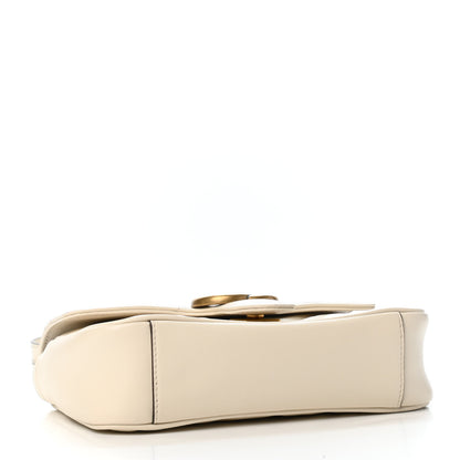 Gucci Calfskin Matelasse Mini GG Marmont Shoulder Bag White 3 of 4