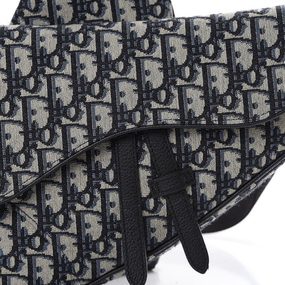 Christian Dior Oblique Mens Saddle Bag Blue 7 of 10