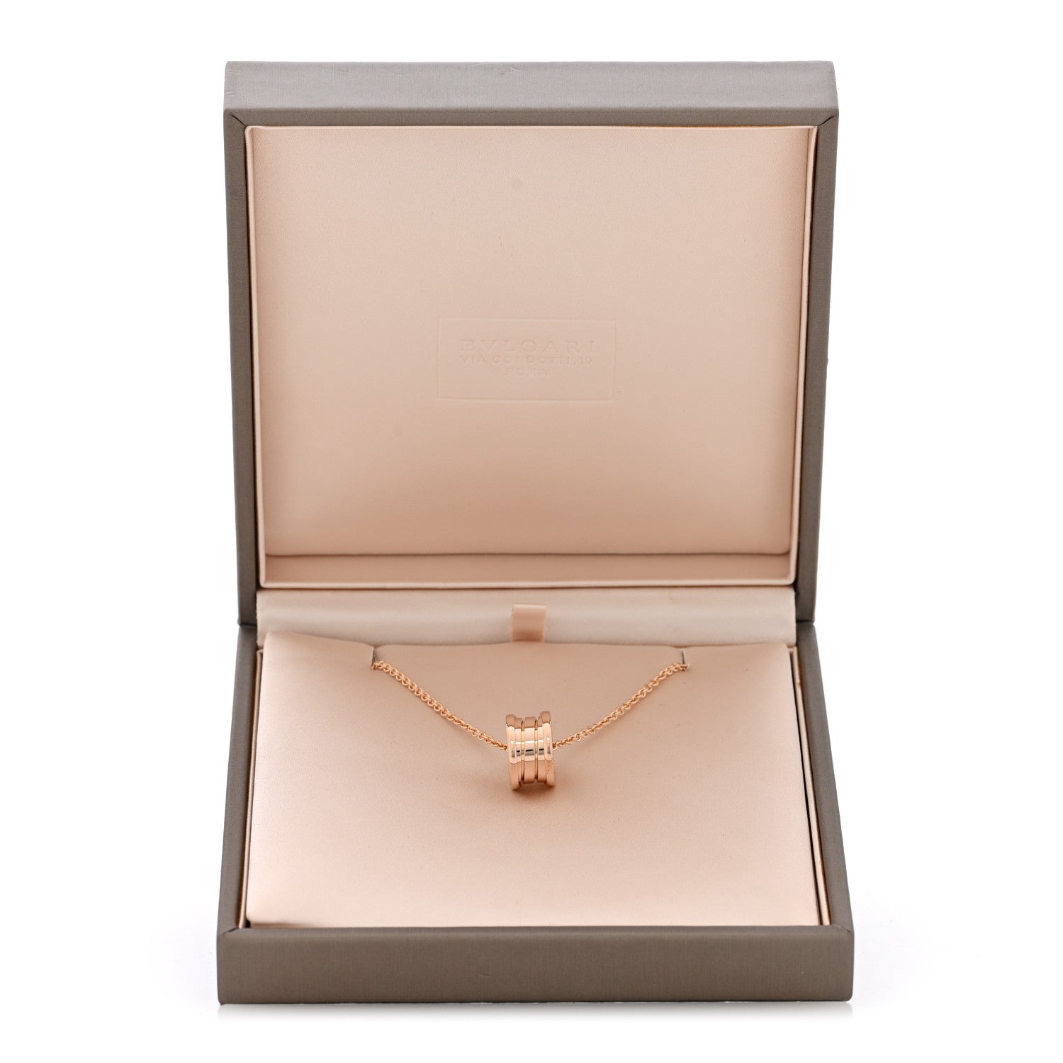 Bulgari 18K Rose Gold B.Zero1 Pendant Necklace 6 of 6