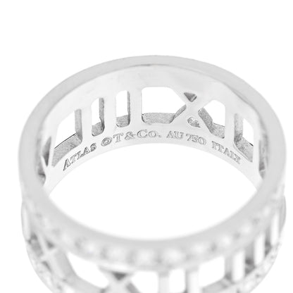 Tiffany 18K White Gold Diamond Wide Atlas Open Ring 51 5.75 4 of 5