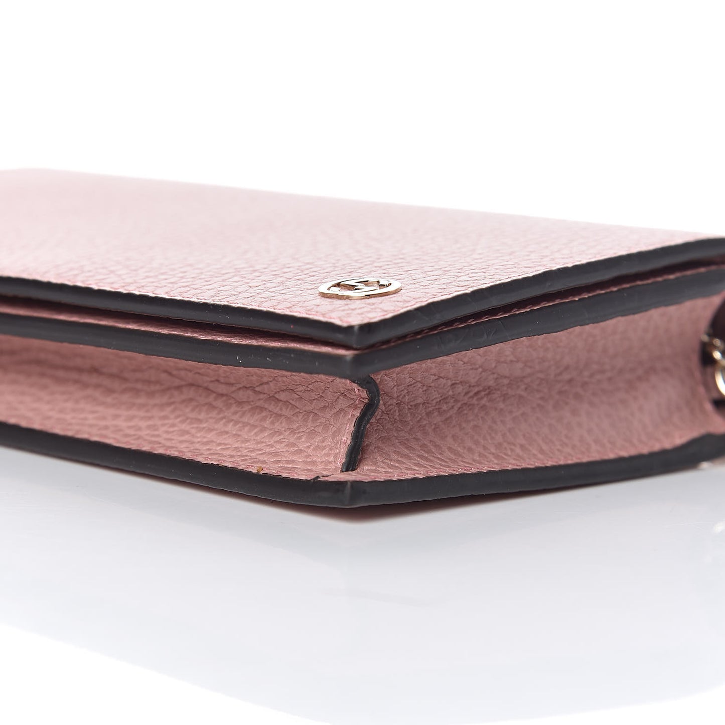 Dollar Calfskin Medium Betty Chain Wallet Soft Pink
