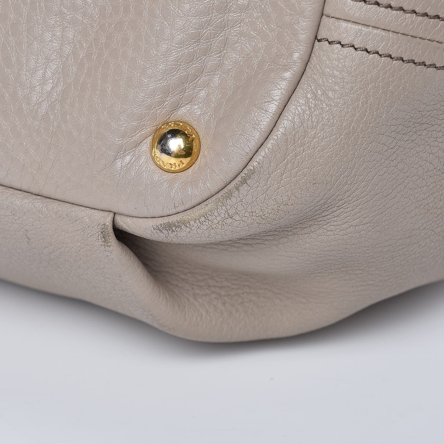 Prada Vitello Daino Shoulder Bag Grey 20 of 21
